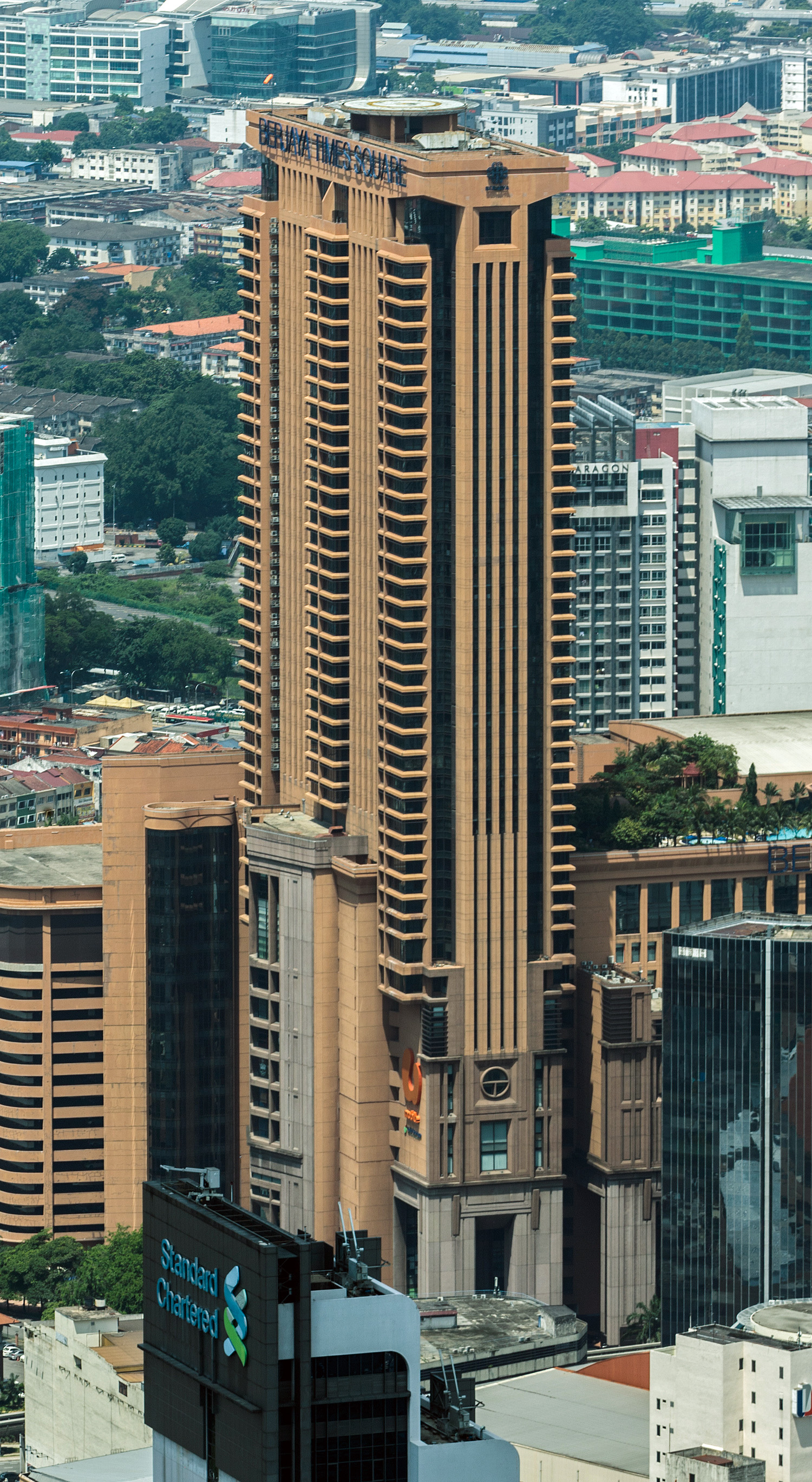 Berjaya Times Square Tower B, Kuala Lumpur - View from Petronas Tower 2. © Mathias Beinling